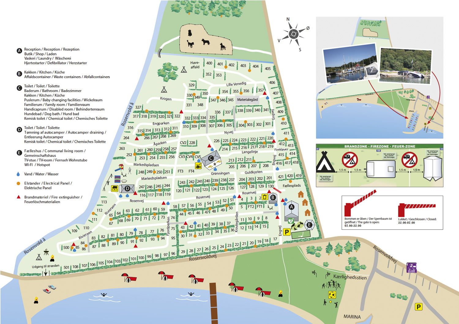 Pladskort 2021 - Campingplads ved juelsminde - Rosenvold strandcamping